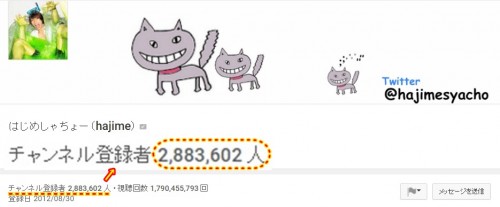 はじめしゃちょー ヒカキン 登録者数日本一02